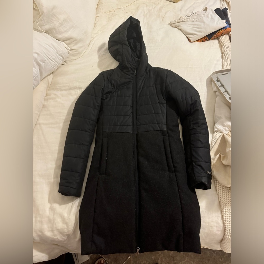 Burton winter jacket. Knee length. Size small.